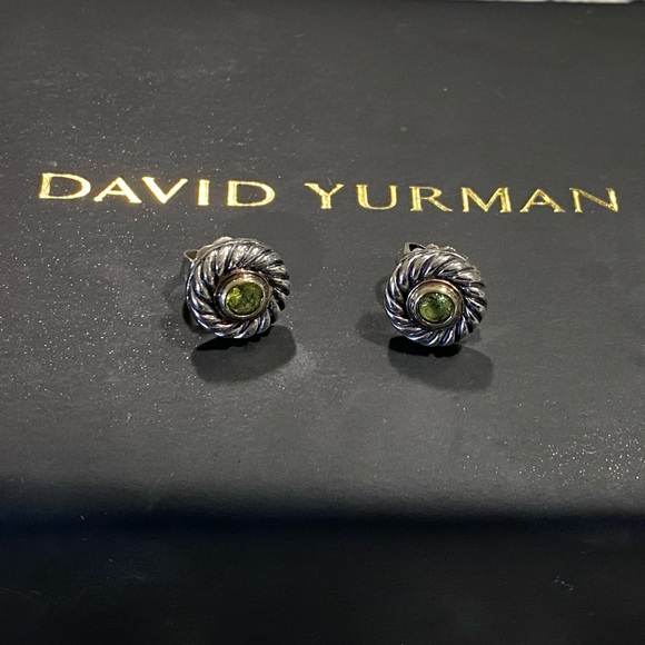 David Yurman 14K Yellow Cookie Cable Stud Earrings - Picture 8 of 10